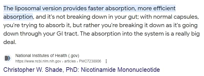 liposomal nmn vs regular nmn